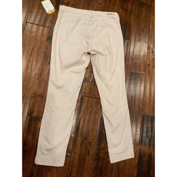 Pilcro and the Letterpress White, Pink, & Blue Striped Skinny Jeans, Size 27 - Picture 5 of 8